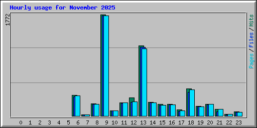 Hourly usage for November 2025